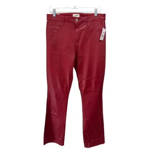 L'Agence NWT L’AGENCE Ruth High-Rise Straight Coated Jeans Dark Bordeaux Size 31