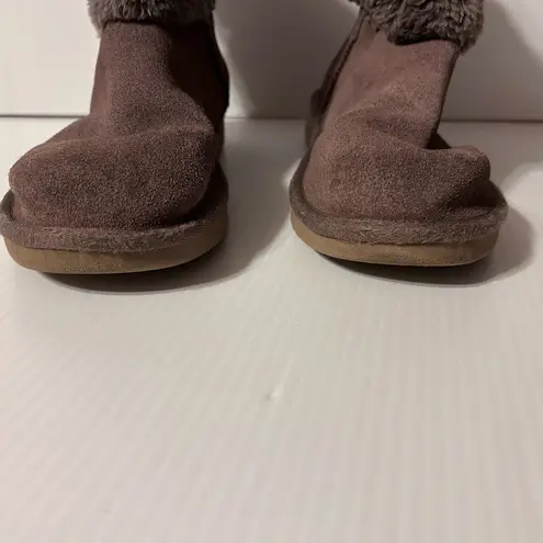 Koolaburra S/N 1114692 taupe leather winter boots women size 7 Brown