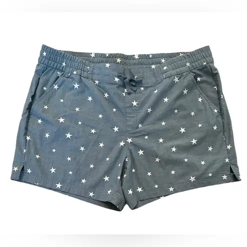 Magellan outdoors Magellan Women's 5” Inseam Shorts Americana Stars Size 1X Chambray Blue (B24)
