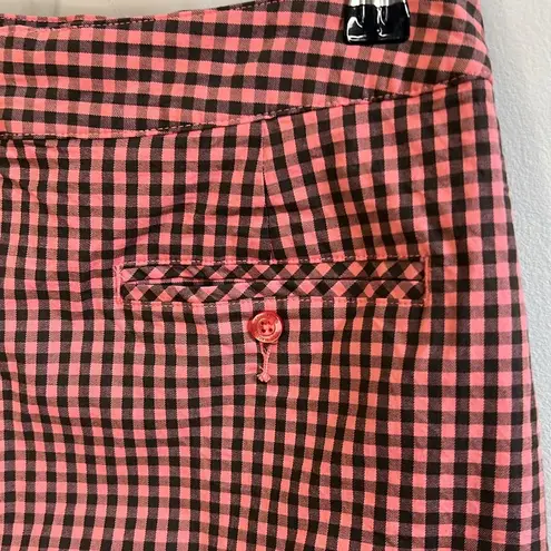 Lady Hagen  SALMON PINK AND GRAY PLAID GOLF MINI SKORT Size  8