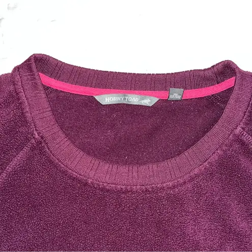 Horny Toad  maroon Long Sleeve pullover, super soft, scoop neck, size Large