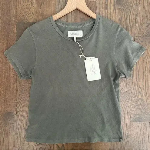 The Great NWT The Little Tee Crew Neck Short Sleeve T-Shirt in Green Size 0 / XS