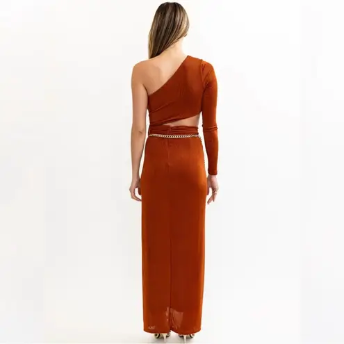 Torn By Ronny Kobo NWT Torn by Ronny Kobo Everleigh One Shoulder Cut Out Dress Sz Medium $228