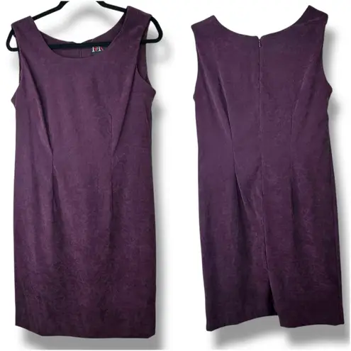 R&K Originals Vintage Plum Purple Velour Long Button Blazer Jacket & Midi Dress Size 10