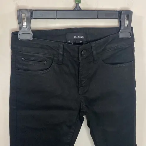 The Kooples skin soft denim coated black skinny jeans size 25