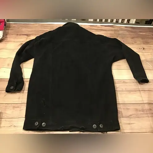 1511 inc black jean denim womans jacket size small