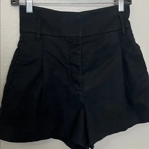 Aritzia  Wilfred Cotton/Linen High Waist Shorts Black Size 4 - Image 2