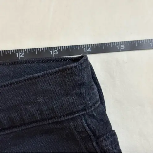 Genetic Denim Women’s Farrah Raw Hem Distressed Black Jean Shorts 27