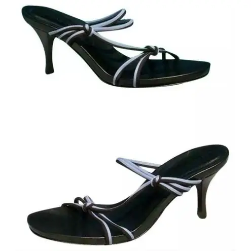 Donald Pliner Mesh Elastic Leather Shoe Expresso Lavender Strappy NWT $225 New Brown Size 7.5