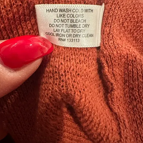 Lisa Todd Boho Cropped Ombre Colorblock Gradient Red Black Women's Hoodie Top XS