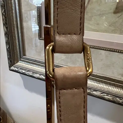 MCM Beige and Black Logo Shoulder Bag with COA