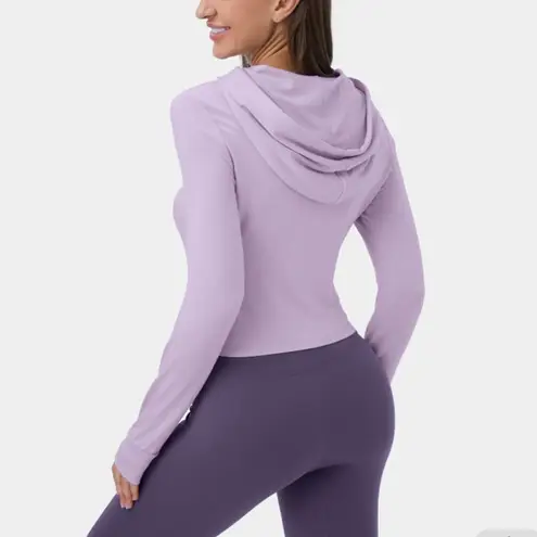 Halara NEW Hooded Drawstring Cut Out Cropped Casual Hoodie Sweatshirt