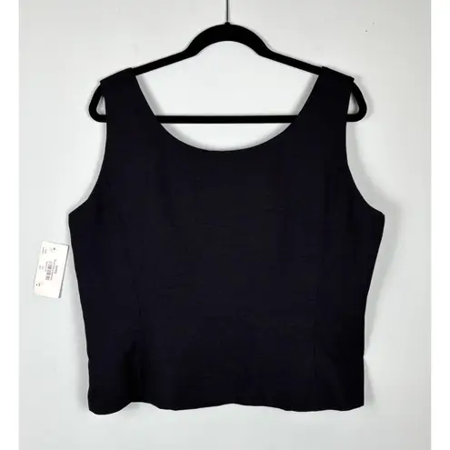 VTG NWOT Black Jacket Lace Tank 80s Kasper Academia Whimsey Goth Size 12