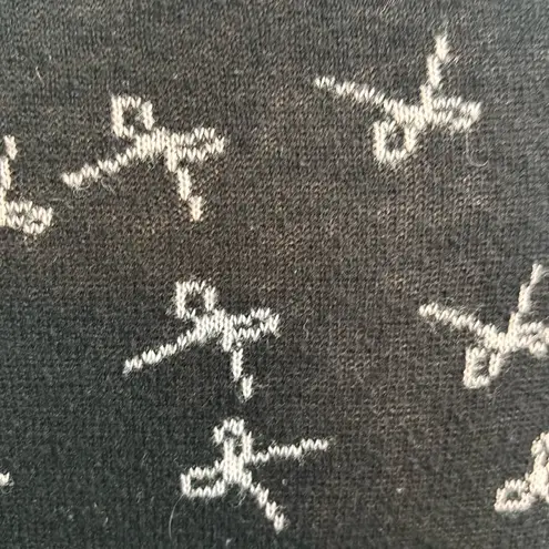 Downeast vintage Cardigan Sweater with Scissor Pattern