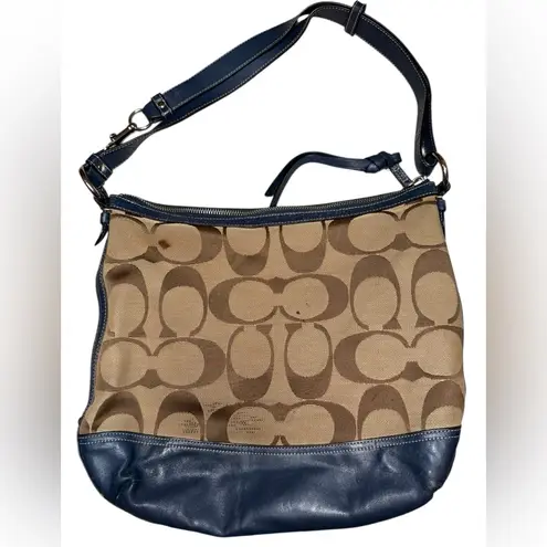 Coach Signature Shoulder Bag Blue