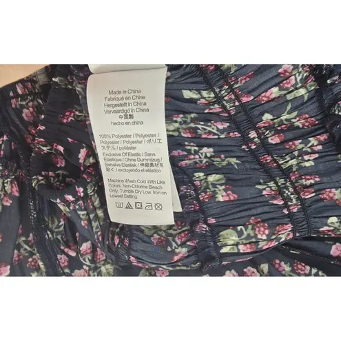 J. Crew Featherweight Twilight Berry Skirt Small Floral Casual Blue