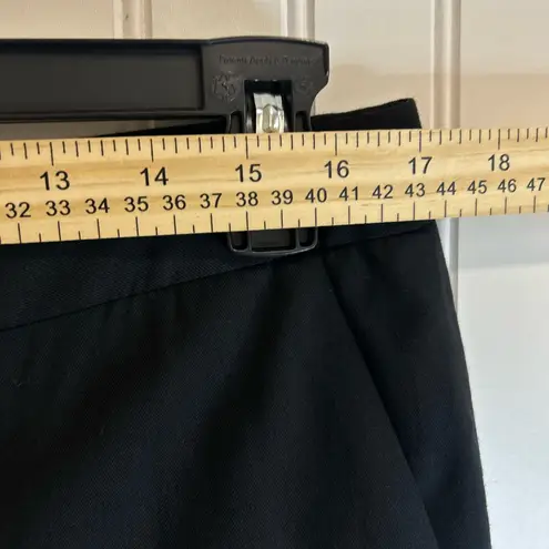 346 Brooks Brothers stretch Women's Elegant Black Wide Leg Trouser.98%wool Size 12