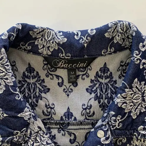 Via Penny Lane Reworked Apparel | Dog Mother Wine Lover Brocade Denim Vest M Size M