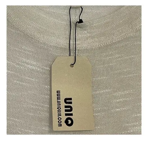 UNIQ Women's Cream Sheer Long Sleeve Sweater Style SW