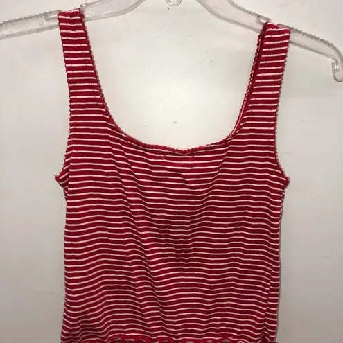 Heart and Hips Cute Junior Red Striped Crop Top Size Small