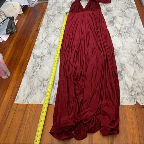 Lulus  burgundy maxi dress Formal Gown Multi-way wear Wedding size Small