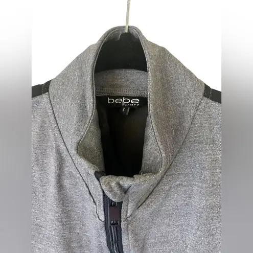 Bebe  sport gray metallic athletic zip up sweater