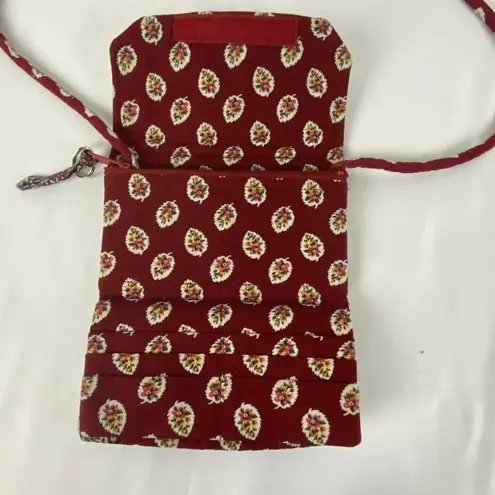 Vera Bradley Women's  Designs Vintage Red With Leaf and Floral Wallet Purse