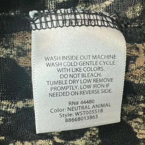 White Stag Animal Print Top Women 4X Casual Stretch Workwear Party Event Evening