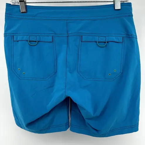 Title Nine Rogue Shorts 9" Mid Rise Quick Dry Zip Pockets Surf UPF 50 Blue 6
