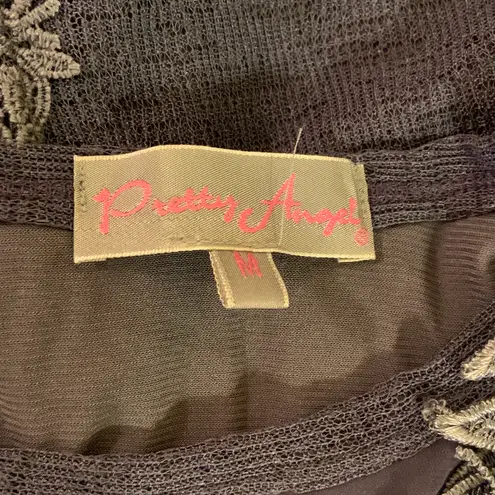 Pretty Angel Mauve Purple Knit Silk Floral Dress