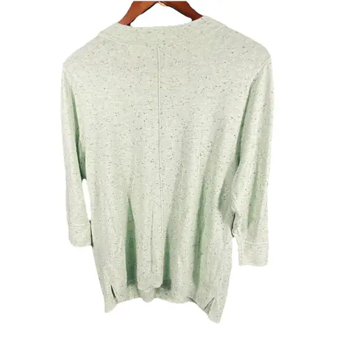 J Jill Colorful Speckled Confetti Sweater XL Pullover Crew Neck Green Soft Rayon