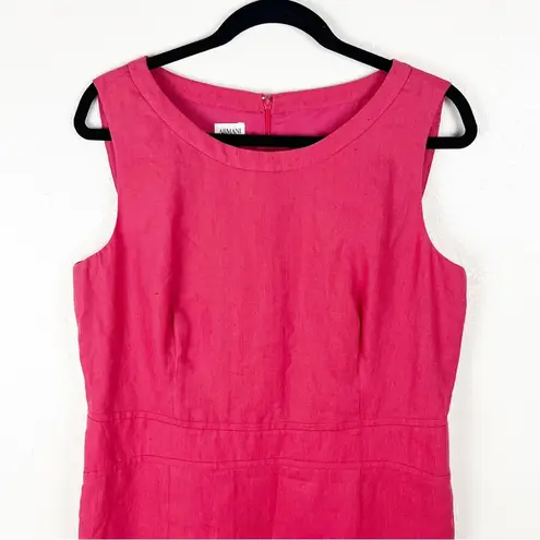 Armani Collezioni Pink Limed Sleeveless Hidden Back Zipper Dress, Size 12