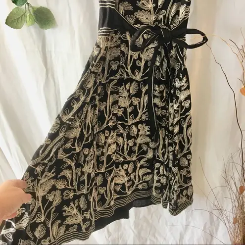 Max edition Black Embroidered Cocktail Dress
