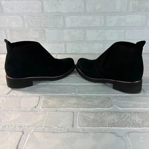 Munro Ankle Boots Womens 8 Black Suede Leather Comfort Stretch Casual Bootie