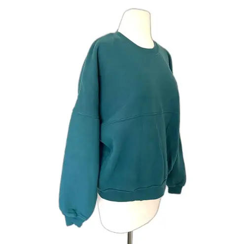 Spirit Jersey Oversized Sweatshirt Short Matching Set Unisex Cotton Sz M Green Size M