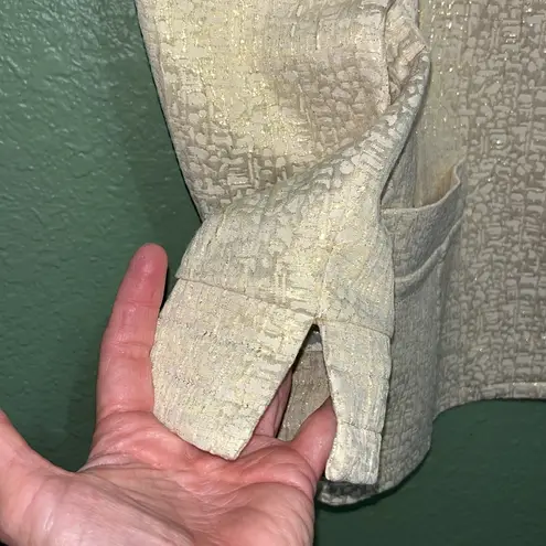 Peck & Peck Vintage Gold Shimmering Dress Coat Medium