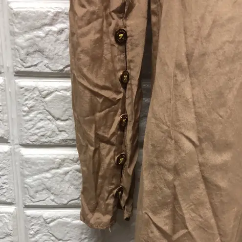 Marciano ‎ silk long sleeve taupe tan tunic top or mini dress size XS