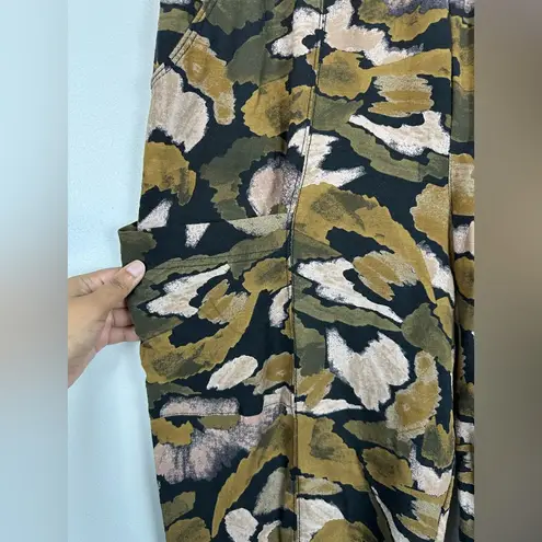 Democracy Printed Cotton Crop Wide Leg Pull On Pockets Pants Women’s Sz XL - Image 2