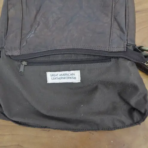 Vintage Small Brown Leather Crossbody Purse