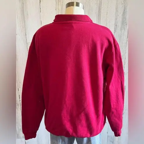 Vintage Pullover Sweatshirt Large Winterberry Holly whimsical unique Christmas