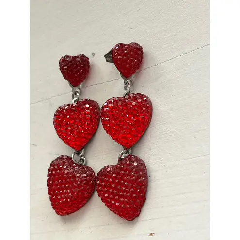 Red Jewelry lot Earrings Choker Bracelet Star Heart Hoop Valentine's Day