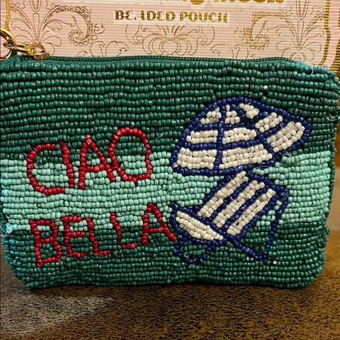 Wandering Moon | “Ciao Bella” Beaded Wallet Green