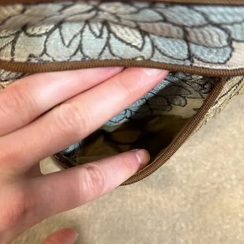 Danny K Tapestry Crossbody Handbag Floral Beach Made in USA Women Boho Purse Brown