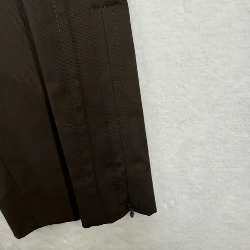 Akris Punto Women's Brown Cotton Blend Stretch Ankle Pants Size 8