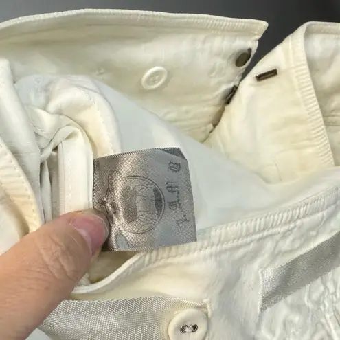 L.A.M.B. Gwen Stefani White Linen Tie‎ Ankle Pants Size 8 - Image 4