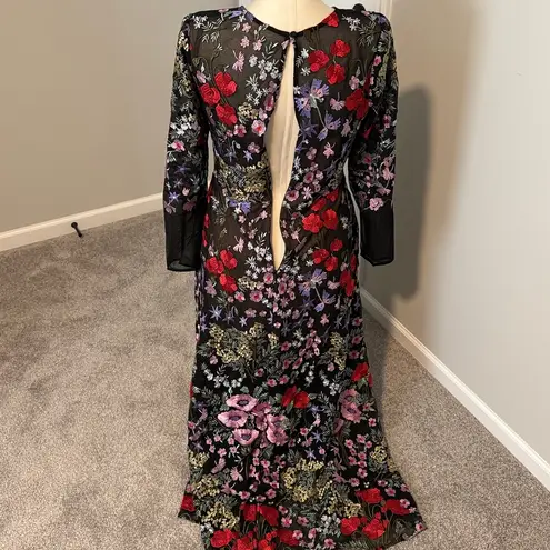 Dress the Population Black Label Maxi Dress Ava Floral-Embroidered Gown Size XL - Image 7