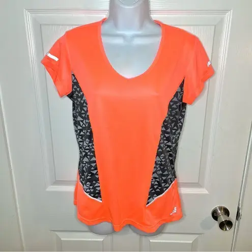 Bcg Academy Bio Viz 360 Reflective Athletic Top VNeck Sport Tee Neon Orange M