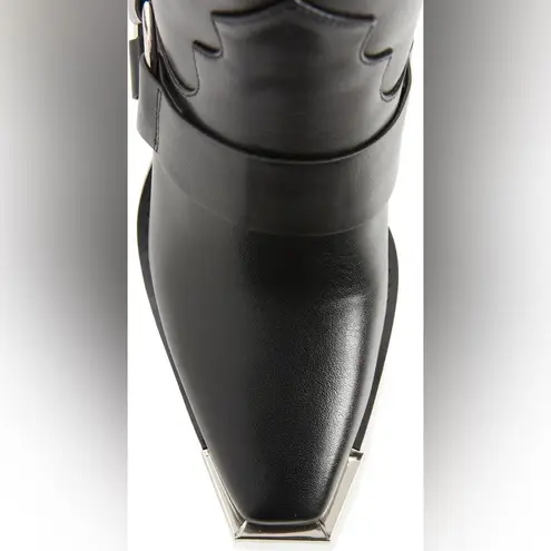 AZALEA Wang Lincolnpark Western Boot 7.5 Knee High Moto Black