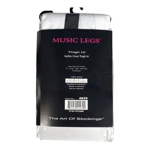 Music Legs Nun Costume Size S/M Black White Halloween Party Cosplay Sexy New