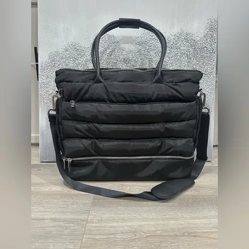 iPack Puffy Fashion Tote Luggage Bag Travel Adjustable Black